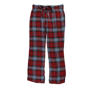 P.J. Salvage Womens Plaid Drawstring Pajama Lounge Pants, Red, NWT